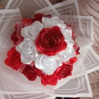 دسته گل روبانی و انواع  گلسر