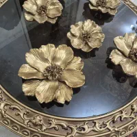 پنج عدد گل دیوارکوب  جنس پلی‌استر|صنایع دستی و سایر لوازم تزئینی|اهواز, زیتون کارمندی|دیوار