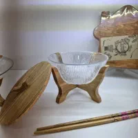 سرویس پذیرایی بلور وچوب شیک|ظروف سرو و پذیرایی|مشکین‌دشت, |دیوار