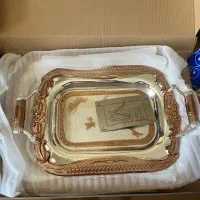 دو عدد سینی استیل نو