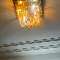 دو عدد لوستر کریستالی