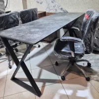 میز کامپیوتر اداری مدل چوب و فلز