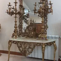 اینه شمعدان برنزی