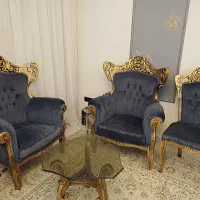 مبل نیمه استیل ۹ نفره کاملا سالم|مبلمان خانگی و میز عسلی|مشهد, نیروی هوایی|دیوار