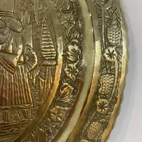 دیوارکوب ،سینی قلم زنی کار دست  قدمت ۵۰ سال|کلکسیون اشیاء عتیقه|تهران, شمس‌آباد|دیوار