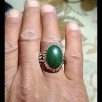 انگشتردستسازنقره یشم طبیعی اصل وکلکسیونی|جواهرات|همدان, |دیوار