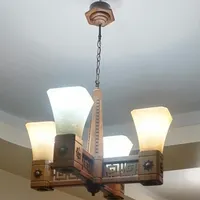 لوستر چوبی 4 و 6 شاخه