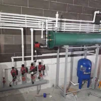 لوله کشی سردو گرم استخر موتور خانه و گاز و نصبیات