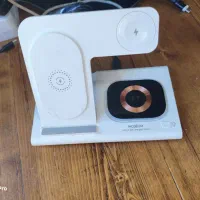 شارژر وایرلس و پایه نگهدارنده سه کاره موکسوم|لوازم جانبی موبایل و تبلت|بوکان, |دیوار