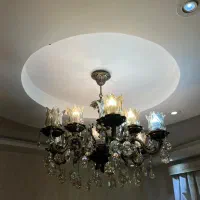 دوعدد لوستر دوازده شاخه رنگ انتیک درحد نو|لوستر و چراغ آویز|رشت, جهاد|دیوار