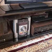 زیرتلوزیونی چوبی MDF و شیشه ای|میز تلویزیون|شیراز, شهرک والفجر|دیوار