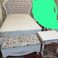 تخت مادروکودک عرض120باتشک وپاف و پاتختی