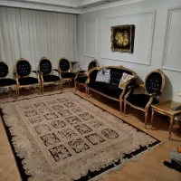 مبل استیل مدل سه گل چوب گردو