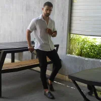 پیراهن آستین کوتاه سفید مردانه مدل پرداخت درب منزل|لباس|تهران, جهاد|دیوار