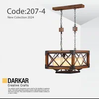 لوستر چوبی دارکار مدل رویال باکس|لوستر و چراغ آویز|مشهد, خین عرب|دیوار