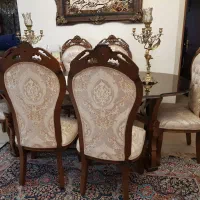 ناهار خوری چوب گردو ۶ نفره  مناسب جهیزیه|میز و صندلی غذاخوری|تهران, شهرک فرهنگیان|دیوار