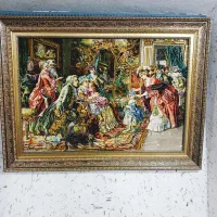 تابلو فرش چله ابریشم دست باف درجه یک بافت قوی|تابلو فرش|خرمآباد, |دیوار