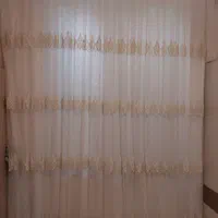 پرده بامتراژ دوخته شده ۲.۳۰متربازیرپرده و چوب پرده