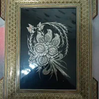 قاب خاتم قلم زنی مس
