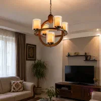 لوستر چوبی مدل رویال|لوستر و چراغ آویز|کرج, شاهینویلا|دیوار