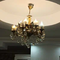 لوستر 10شعله پنج شاخه برنجی