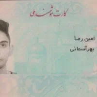 مفقودی کارت ملی به نام امین رضا بهراسمانی
