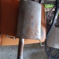 منبع اگزوز بلوچی پراید با چراق خطر عقب شکسته