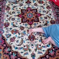 فرش دست بافت با گلیم دست بافت|فرش|کرمانشاه, |دیوار