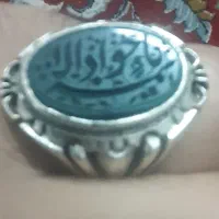 انگشتر نقره خط سبز یشمی