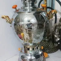 قلیان کافه ای سری و شلنگ سیلیکونی و سماور