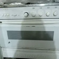 اجاق گاز سفید ،۵ شعله فر دار،کامل سالم