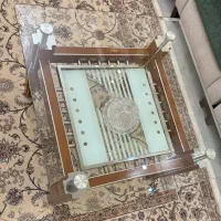 دوعدد میز جلو مبلی و پذیرایی جنس MDF و آلومینیوم