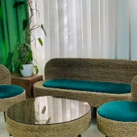 مبل حصیری پنج نفره