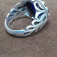 انگشتر نقره  یاقوت  کبود|جواهرات|قم, خاکفرج|دیوار