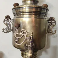 سماور زغالی برنجی ۷ لیتری