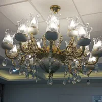 تولیدی لوستر جهت مساجد تالارها هتلها و منازل|لوستر و چراغ آویز|مشهد, گرجی علیا|دیوار