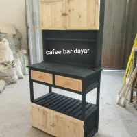 میز کافی شلف بار قهوه ساز cafeebar دو رنگ