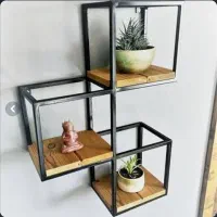 انواع استند گلدان فلزی (طرح مدرن مثلثی)