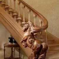 تعمیر ونقاشی درب های اتاقی ونصب نرده پله چوبی|خدمات پیشه و مهارت|کرمان, |دیوار