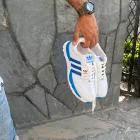 کفش آدیداس ۳خط Adidas سفید آبی|کیف، کفش، کمربند|تهران, اختیاریه|دیوار