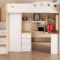 تخت خواب نوجوان تختخواب دوطبقه و کمجا آرکا چوب|تخت و سرویس خواب|کرمانشاه, |دیوار