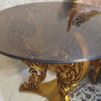 مبل استیل 9نفره با 3 میز عسلی ویترین ومیزناهارخوری|مبلمان خانگی و میز عسلی|تهران, بهداشت|دیوار