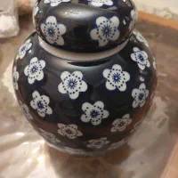 گلدان درب دار جنس چینی کاملا نو و استفاده نشده