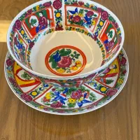 کاسه بشقاب انتیک مارک دار قدیمی