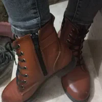 نیم بوت عسلی سایز ۳۷|کیف، کفش، کمربند|ری, تصفیه خانه|دیوار