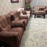 مبل ۷نفره راحتی سالم و تمیز به همراه کوسن|مبلمان خانگی و میز عسلی|مشهد, وکیل‌آباد|دیوار