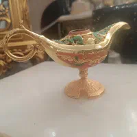 جا جواهری نگین دار برنجی و  چراغ جادویی برنجی|کلکسیون اشیاء عتیقه|تهران, مینای جنوبی|دیوار