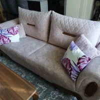 مبلمان ۷نفره به همراه میزجلومبلی|مبلمان خانگی و میز عسلی|شاهینشهر, بوستان حافظ|دیوار