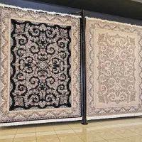 فرش بدون حاشیه افشان قرمز و ابی/۱۵۰۰ فرش سال|فرش|شیراز, لاله|دیوار