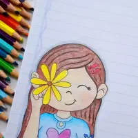 نقاشی دفتر مشق|تابلو، نقاشی، عکس|بیرجند, |دیوار